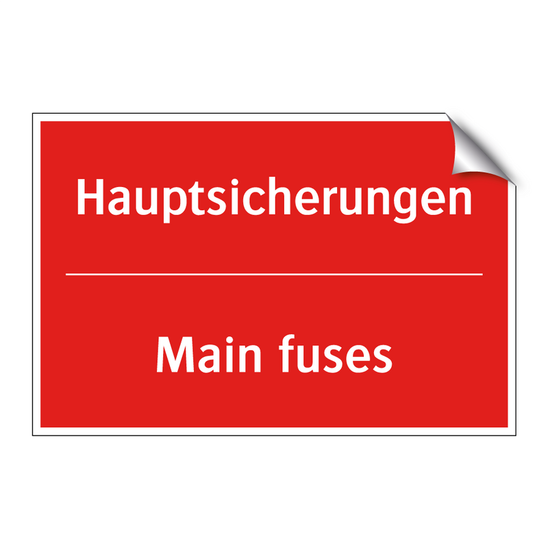 Hauptsicherungen - Main fuses