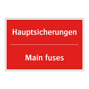 Hauptsicherungen - Main fuses