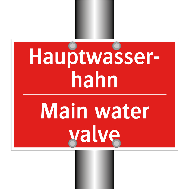 Hauptwasser- hahn - Main water valve