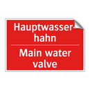 Hauptwasser- hahn - Main water valve