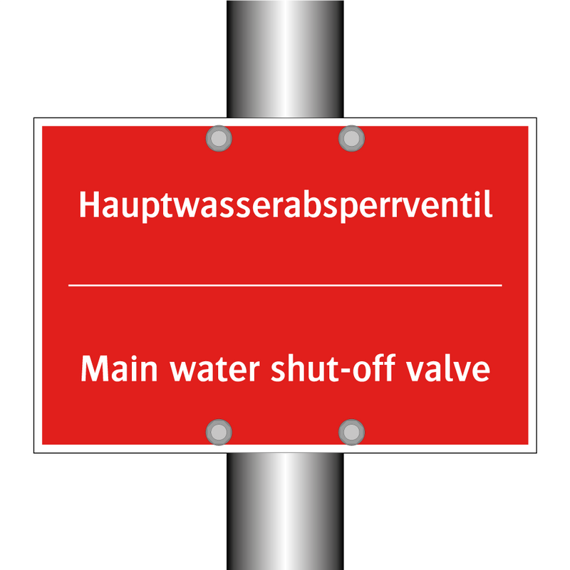 Hauptwasserabsperrventil - Main water shut-off valve