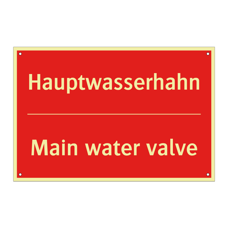 Hauptwasserhahn - Main water valve