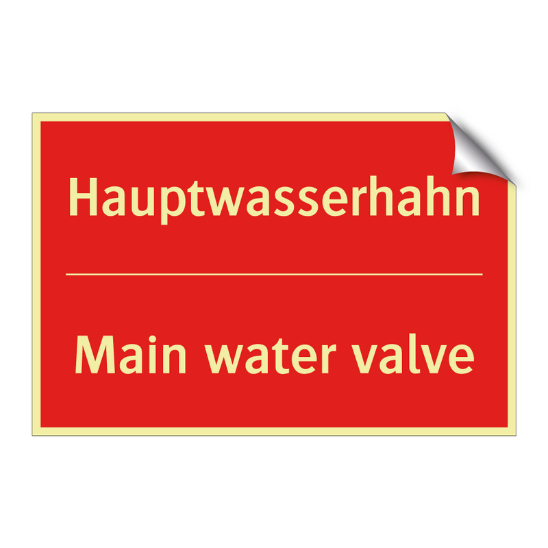 Hauptwasserhahn - Main water valve