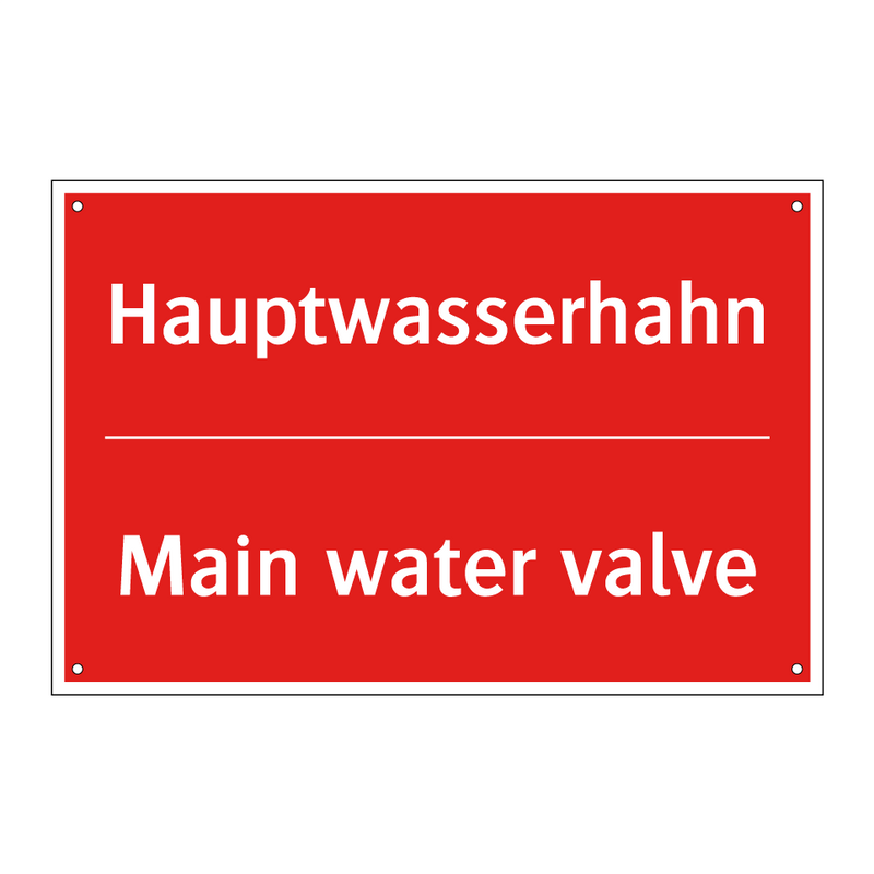 Hauptwasserhahn - Main water valve