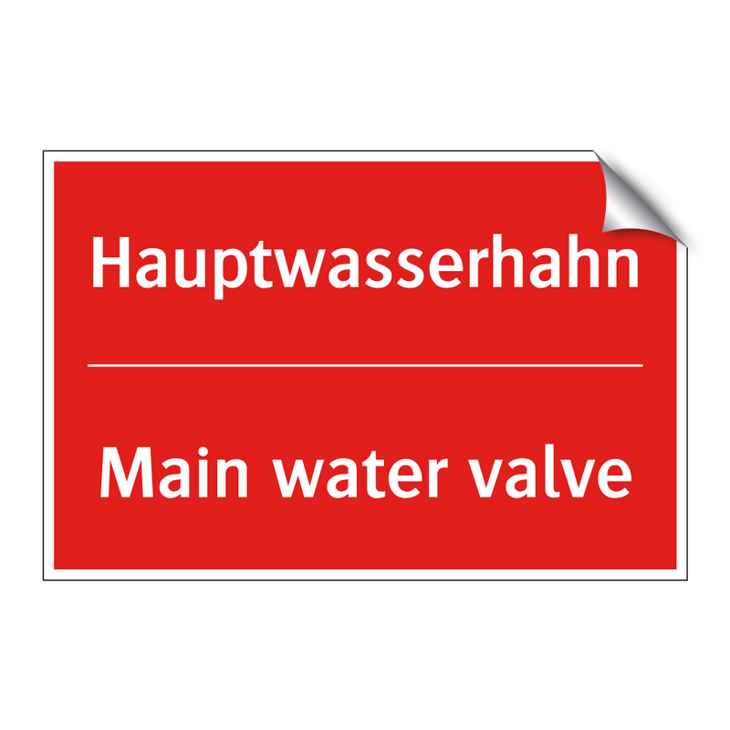 Hauptwasserhahn - Main water valve