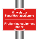 Hinweis zur Feuerlöschausrüstung/.../ - Firefighting equipment notice