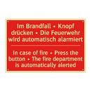 Im Brandfall • Knopf drücken • /.../ - In case of fire • Press the button /.../
