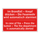 Im Brandfall • Knopf drücken • /.../ - In case of fire • Press the button /.../
