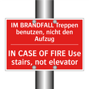 IM BRANDFALL Treppen benutzen, /.../ - IN CASE OF FIRE Use stairs, not /.../