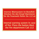 Internes Warnsystem Im Brandfall: /.../ - Internal warning system In case /.../