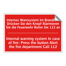 Internes Warnsystem Im Brandfall: /.../ - Internal warning system In case /.../