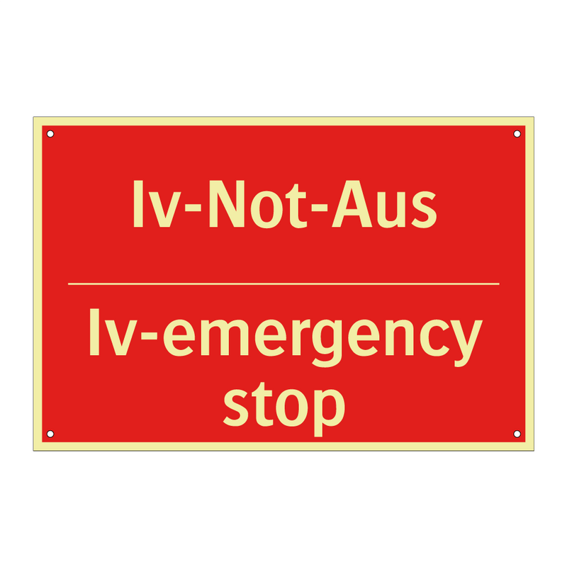 Iv-Not-Aus - Iv-emergency stop