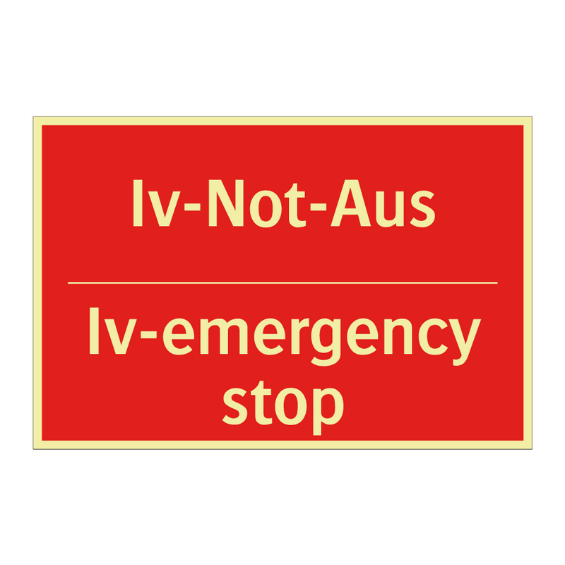 Iv-Not-Aus - Iv-emergency stop