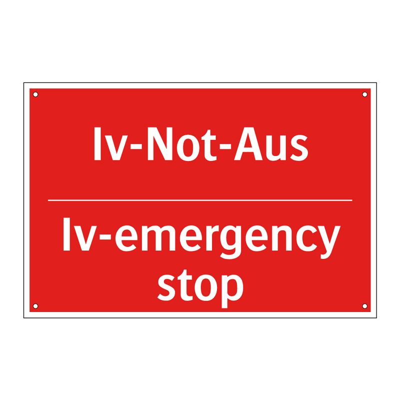 Iv-Not-Aus - Iv-emergency stop