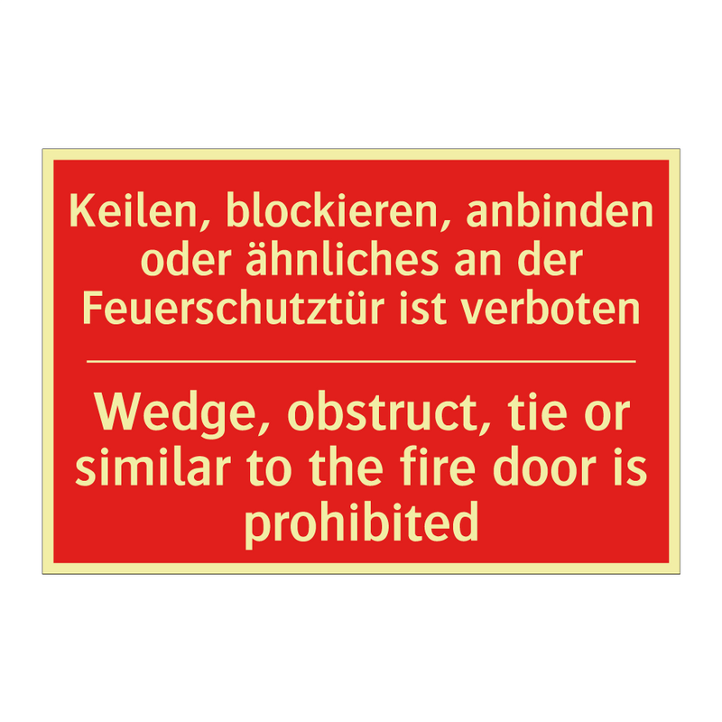 Keilen, blockieren, anbinden oder /.../ - Wedge, obstruct, tie or similar /.../