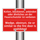 Keilen, blockieren, anbinden oder /.../ - Wedge, obstruct, tie or similar /.../