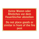 Keine Waren oder Ähnliches vor /.../ - Do not place goods or similar /.../
