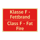 Klasse F - Fettbrand - Class F - Fat Fire