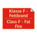Klasse F - Fettbrand - Class F - Fat Fire