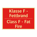Klasse F - Fettbrand - Class F - Fat Fire