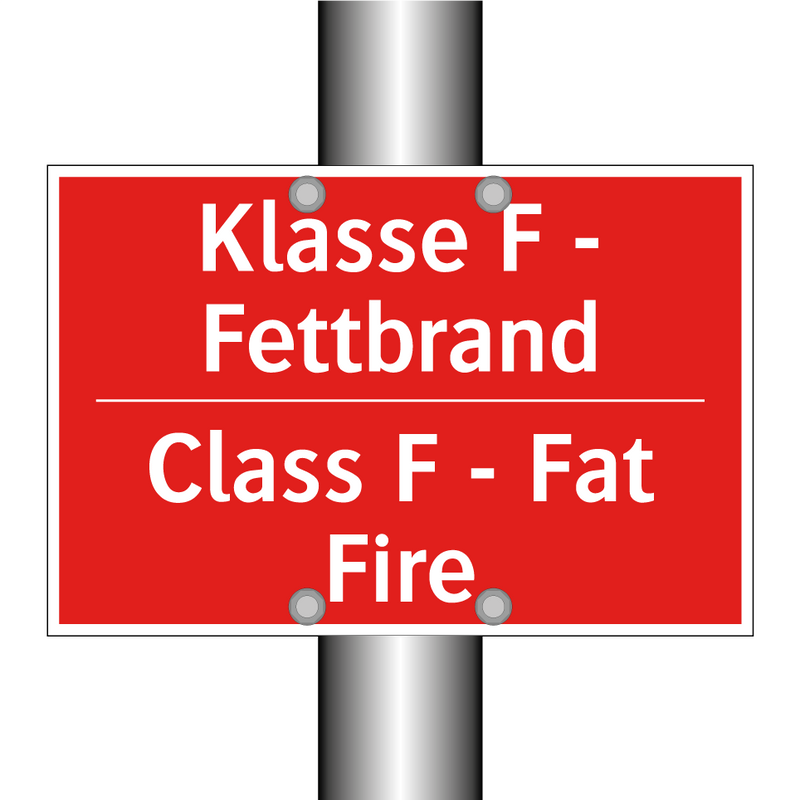 Klasse F - Fettbrand - Class F - Fat Fire