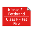 Klasse F - Fettbrand - Class F - Fat Fire