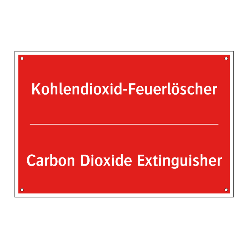 Kohlendioxid-Feuerlöscher - Carbon Dioxide Extinguisher