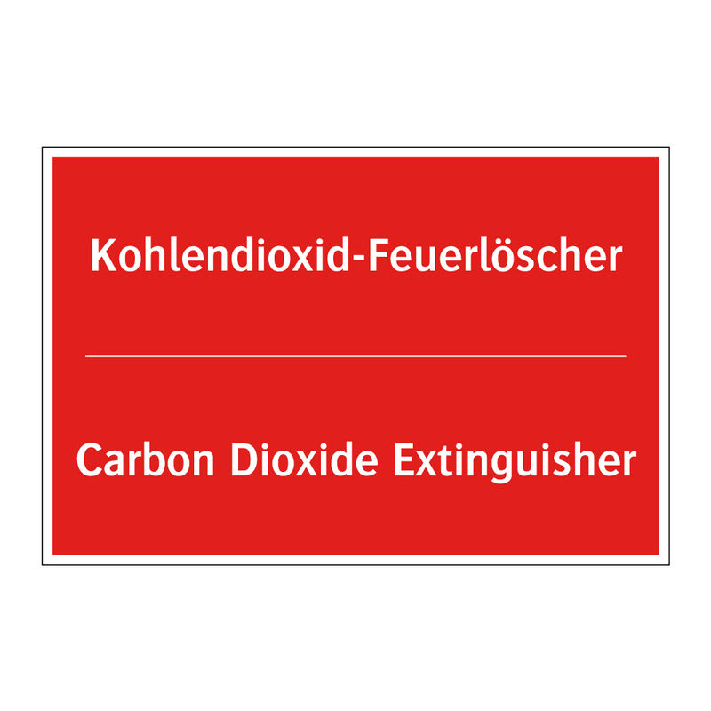 Kohlendioxid-Feuerlöscher - Carbon Dioxide Extinguisher