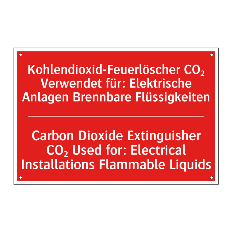 Kohlendioxid-Feuerlöscher CO₂ /.../ - Carbon Dioxide Extinguisher CO₂ /.../