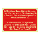 Kohlendioxid-Feuerlöscher Geeignet /.../ - Carbon Dioxide Extinguisher Suitable /.../