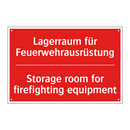 Lagerraum für Feuerwehrausrüstung/.../ - Storage room for firefighting /.../