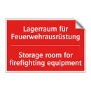 Lagerraum für Feuerwehrausrüstung/.../ - Storage room for firefighting /.../