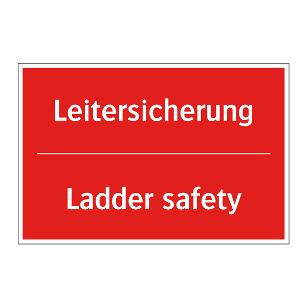 Leitersicherung - Ladder safety