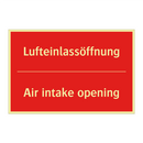 Lufteinlassöffnung - Air intake opening