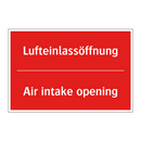 Lufteinlassöffnung - Air intake opening