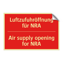 Luftzufuhröffnung für NRA - Air supply opening for NRA