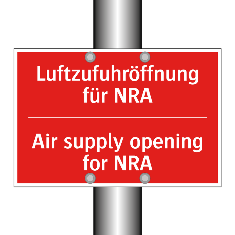 Luftzufuhröffnung für NRA - Air supply opening for NRA