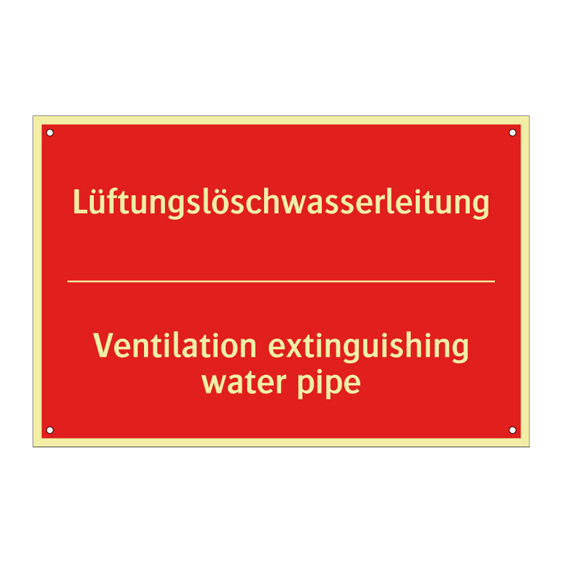Lüftungslöschwasserleitung - Ventilation extinguishing water /.../