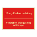 Lüftungslöschwasserleitung - Ventilation extinguishing water /.../