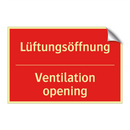 Lüftungsöffnung - Ventilation opening