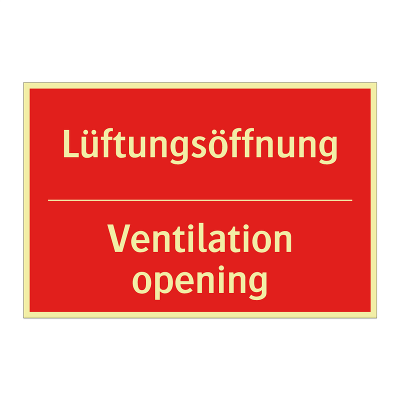 Lüftungsöffnung - Ventilation opening