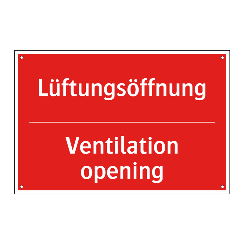 Lüftungsöffnung - Ventilation opening