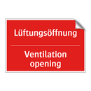 Lüftungsöffnung - Ventilation opening