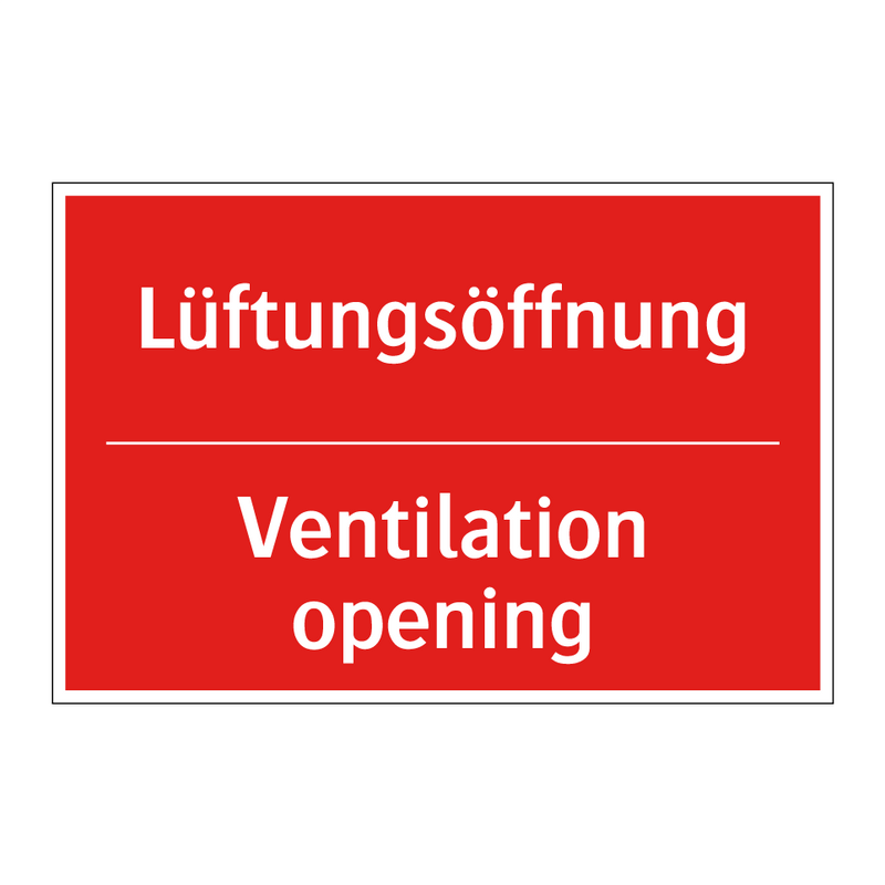 Lüftungsöffnung - Ventilation opening