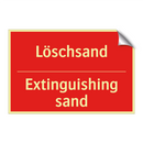 Löschsand - Extinguishing sand
