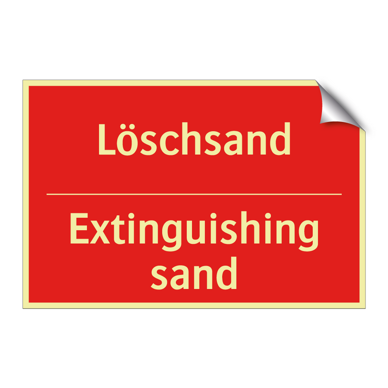 Löschsand - Extinguishing sand