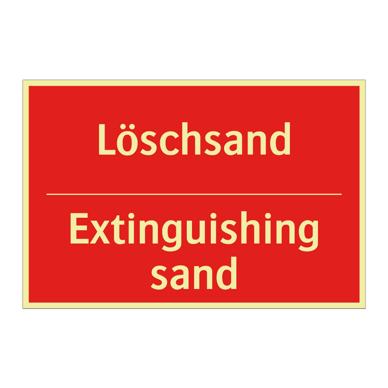 Löschsand - Extinguishing sand