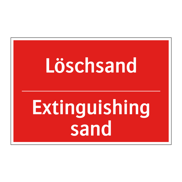 Löschsand - Extinguishing sand