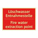 Löschwasser Entnahmestelle - Fire water extraction point