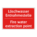 Löschwasser Entnahmestelle - Fire water extraction point